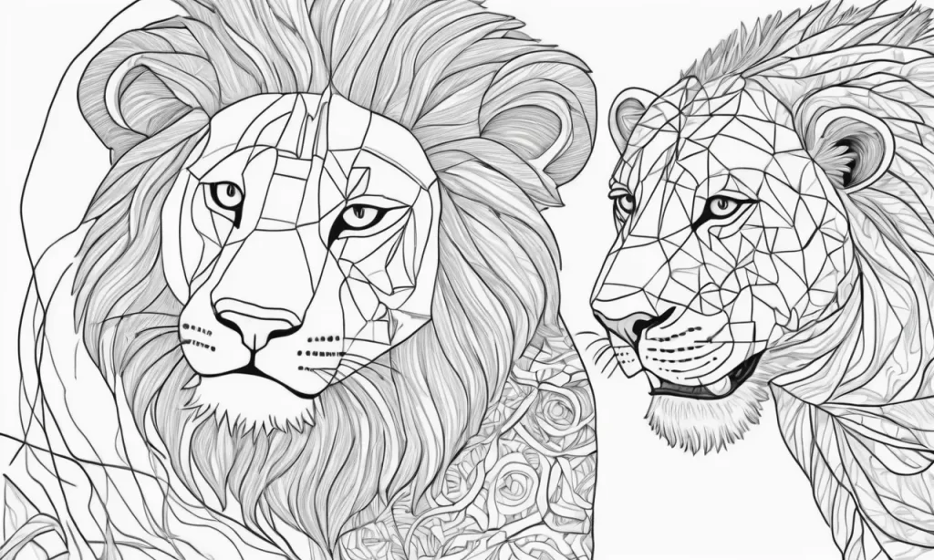 Un león y un humano miran intensamente