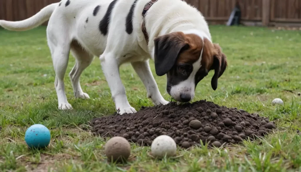 Dogs digging or scratching at soil
